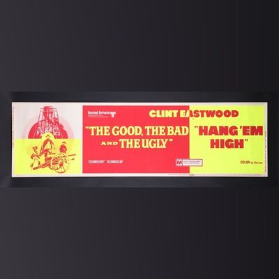 147. David Frangioni Collection: US Double-Bill Banner, 1969 ### THE GOOD, THE BAD AND THE UGLY (1966) / HANG 'EM HIGH (1968)