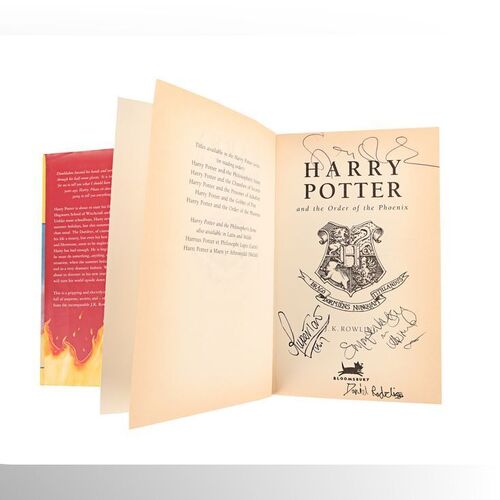 163. J.K. Rowling, Daniel Radcliffe, Emma Watson, Rupert Grint Autographed Hardback Book, 2003 ### HARRY POTTER AND THE ORDER OF THE PHOENIX (2007)