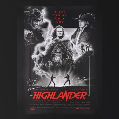 167. Christopher Lambert Autographed Limited Edition Vice Press Print by Matt Ferguson, 2022 ### HIGHLANDER (1986)