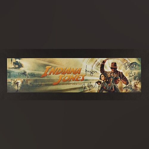 179. Harrison Ford, Phoebe Waller-Bridge, James Mangold, Frank Marshall, Kathleen Kennedy Autographed Poster, 2023 ### INDIANA JONES AND THE DIAL OF DESTINY (2023
