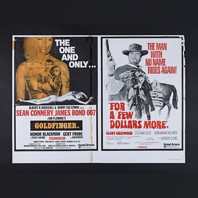 194. David Frangioni Collection: Double Bill UK Quad, circa 1960s ### JAMES BOND: GOLDFINGER (1964) / FOR A FEW DOLLARS MORE (1965)