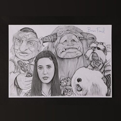 232. Brian Froud Autographed Original Pencil Drawing by David Steele, 2021 ### LABYRINTH (1986)