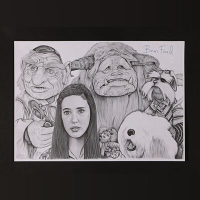 232. Brian Froud Autographed Original Pencil Drawing by David Steele, 2021 ### LABYRINTH (1986)