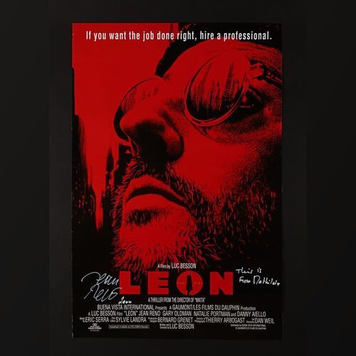 237. Jean Reno Autographed One-Sheet, 1994 ### L&Atilde;&fnof;&Acirc;&copy;ON: THE PROFESSIONAL (1994)