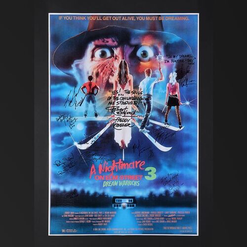 266. Robert Englund, Heather Langenkamp, Ken Sagoes, Rodney Eastman, Jennifer Rubin and Others Autographed Poster ### NIGHTMARE ON ELM STREET 3, A: DREAM WARRIORS (1987)