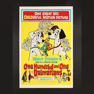 269. US One-Sheet - Linen-Backed, 1961 ### ONE HUNDRED AND ONE DALMATIANS (1961)
