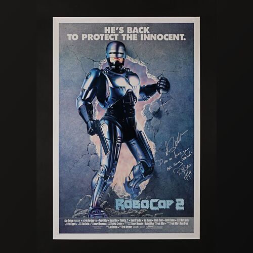 298. Peter Weller Autographed One-Sheet, 1990 ### ROBOCOP 2 (1990)