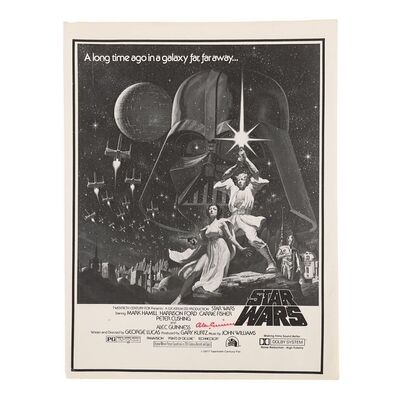 340. Alec Guinness Autographed Mini Poster Image ### STAR WARS: A NEW HOPE (1977)