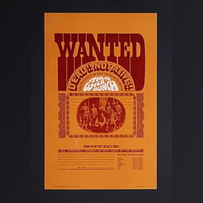 407. David Frangioni Collection: US Window Card, 1969 ### THE WILD BUNCH (1969)