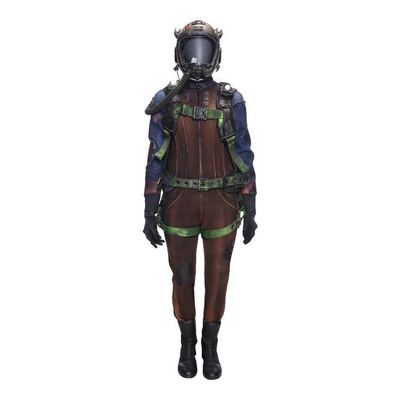 Lot # 3: The Expanse (2015-2022): Belter Loyalist "Stephanie" Complete Spacesuit with Light-up Helmet, Harness, Pack, and Light-up Boots
