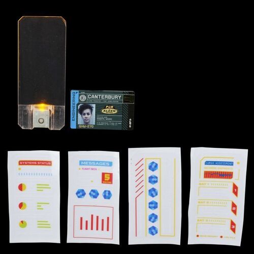 Lot # 8: The Expanse (2015-2022): Naomi Nagata's (Dominique Tipper) Canterbury ID and Light-up Comm Device with Vinyl Stickers