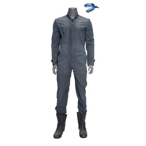 Lot # 9: The Expanse (2015-2022): James Holden's (Steven Strait) Rocinante Coveralls with Mouth Guard and Light-up Boots