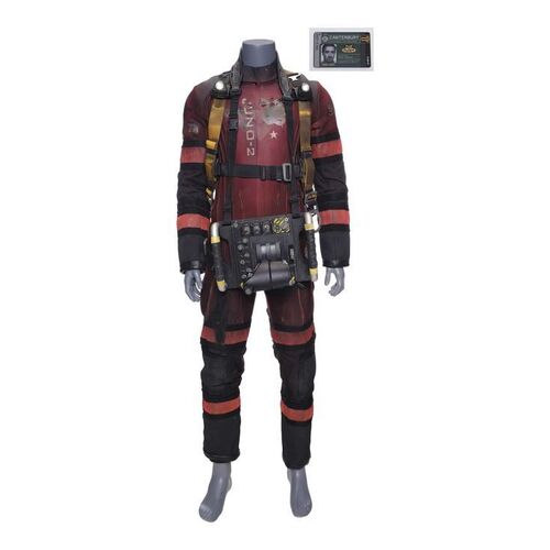 Lot # 11: The Expanse (2015-2022): Canterbury Dock Worker Riker's (Adrian Nguyen) Vac Suit, Light-up Harness, ID and Control Unit