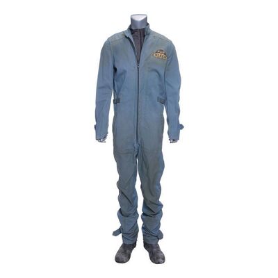 Lot # 16: The Expanse (2015-2022): James Holden's (Steven Strait) Season 1 Pur & Kleen Coveralls with Tycho Station Undershirt with Light-up Boots