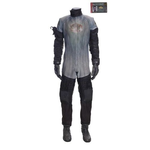 Lot # 18: The Expanse (2015-2022): Amos Burton's Stunt Canterbury Vac Suit with Light-up Boots and ID Badge