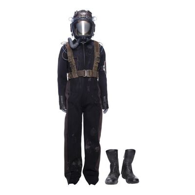 Lot # 53: The Expanse (2015-2022): Eros Station Belter Spacesuit with Light-up Helmet, Harness, and Light-up Boots