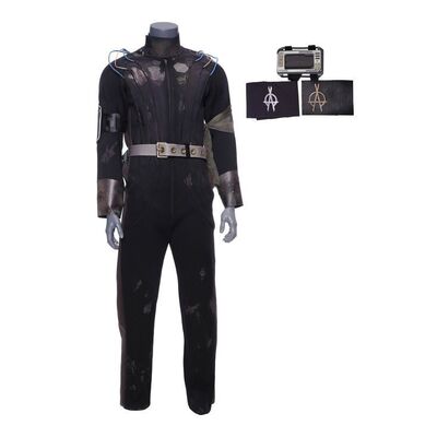 Lot # 78: The Expanse (2015-2022): Belter Loyalist Vac Suit with Hip Thrusters and Accessories