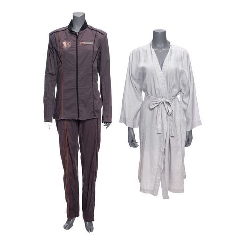 Lot # 88: The Expanse (2015-2022): Roberta "Bobbie" Draper's (Frankie Adams) Season 2 Two-Piece Scirocco Uniform with Additional Side Bay Recovery Robe