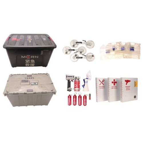 Lot # 109: The Expanse (2015-2022): Rocinante Ship Magnet Clamps with MCRN Emergency Medical Supplies