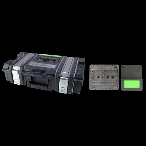 Lot # 115: The Expanse (2015-2022): Amos Burton's (Wes Chatham) Tool Box with Tools and Electrical Panel Replacement Piece
