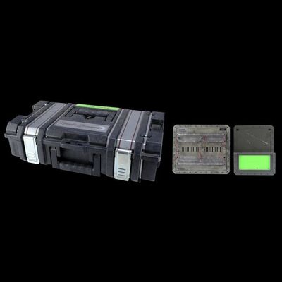 Lot # 115: The Expanse (2015-2022): Amos Burton's (Wes Chatham) Tool Box with Tools and Electrical Panel Replacement Piece