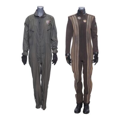 Lot # 149: The Expanse (2015-2022): Clarissa Mao's (Nadine Nicole) Season 3 Vac Suit with Light-up Boots and Belter Coveralls