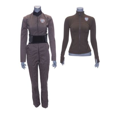 Lot # 153: The Expanse (2015-2022): Camina Drummer's (Cara Gee) Tycho Station Jumpsuit with Spine Device