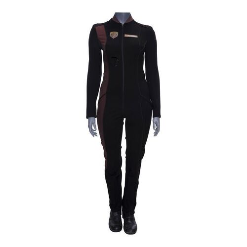 Lot # 156: The Expanse (2015-2022): Roberta "Bobbie" Draper's (Frankie Adams) Season 3 Distressed Xuesen Ship MCRN Uniform with Light-up Boots