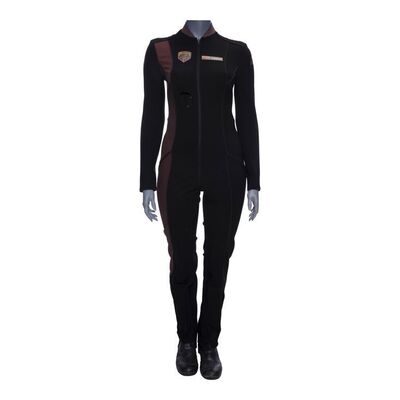 Lot # 156: The Expanse (2015-2022): Roberta "Bobbie" Draper's (Frankie Adams) Season 3 Distressed Xuesen Ship MCRN Uniform with Light-up Boots