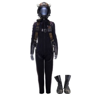 Lot # 163: The Expanse (2015-2022): Tycho Station Spacesuit with Light-up Helmet, Harness, and Light-up Boots