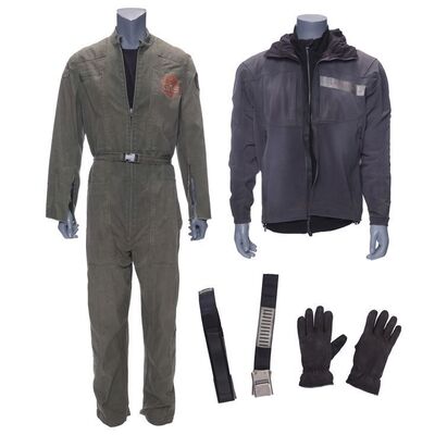 Lot # 190: The Expanse (2015-2022): Amos Burton's (Wes Chatham) Season 4 Jumpsuit with Jacket, Vest and Cuffs