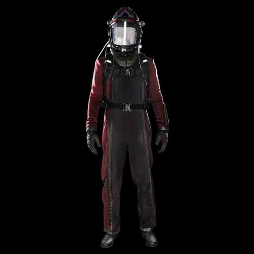 Lot # 194: The Expanse (2015-2022): Roberta "Bobbie" Draper's (Frankie Adams) Mars Spacesuit with Light-up Helmet, Pack, Harness and Boots