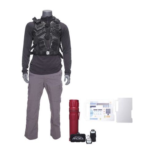 Lot # 199: The Expanse (2015-2022): New Terra RCE Security Uniform and Accessories with RCE Tablets