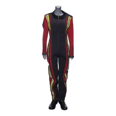 Lot # 202: The Expanse (2015-2022): Roberta "Bobbie" Draper's Stunt Hillman Terraforming Uniform with Light-up Boots
