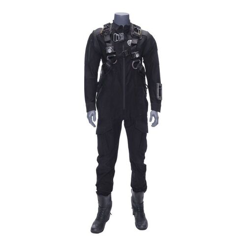 Lot # 207: The Expanse (2015-2022): Klaes Ashford's (David Strathairn) Captain's Uniform with Harness and Light-up Boots