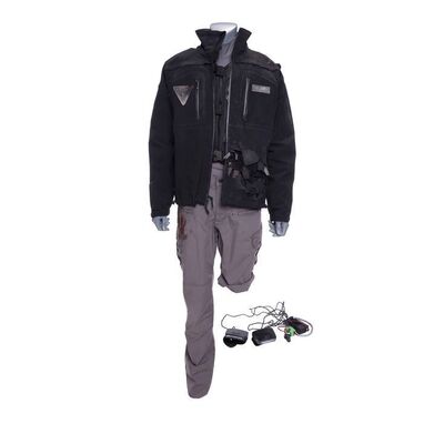 Lot # 211: The Expanse (2015-2022): Murtry's (Burn Gorman) Bloody New Terra Costume with Armor Vest