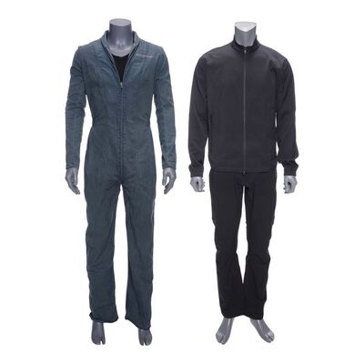 Lot # 219: The Expanse (2015-2022): James Holden's (Steven Strait) Season 5 Rocinante Coveralls with Tachi Undershirt and Casual Clothes