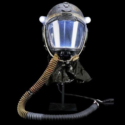 Lot # 221: The Expanse (2015-2022): Fred Johnson's (Chad Coleman) Office Light-up Display Helmet