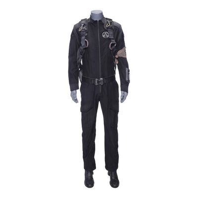 Lot # 235: The Expanse (2015-2022): Tycho Station OPA Security Uniform with Harness and Light-up Boots