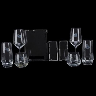 Lot # 247: The Expanse (2015-2022): Luna UN Tablet with Pair of UN Comm Devices and Luna Glassware