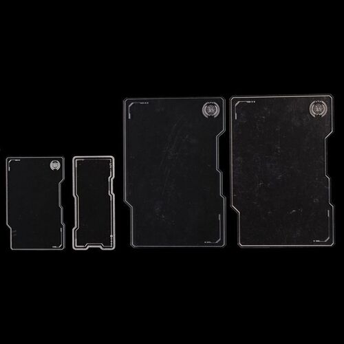 Lot # 249: The Expanse (2015-2022): UN Logo Tablets Style A and B, Small Tablet, and UN Comm
