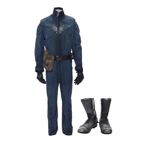 Lot # 252: The Expanse (2015-2022): Marco Inaros' (Keon Alexander) Pella Ship Coveralls with Light-up Boots