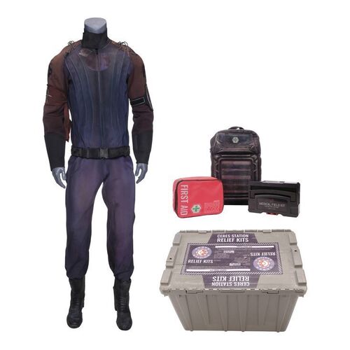 Lot # 261: The Expanse (2015-2022): Ceres Station Dock Belter Vac Suit with Light-up Boots and Medical Accessories