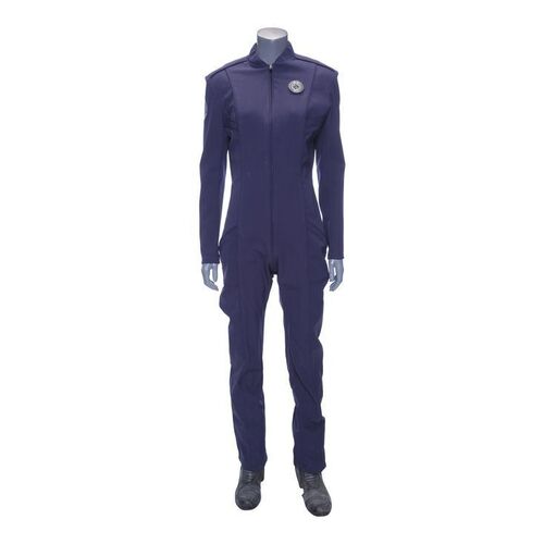 Lot # 267: The Expanse (2015-2022): Roberta "Bobbie" Draper's (Frankie Adams) UNN Zenobia Uniform with Light-Up Boots