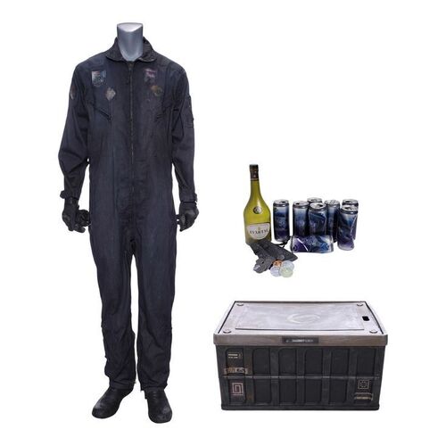 Lot # 268: The Expanse (2015-2022): Yoan's (Gabriel Darku) Coveralls with Light-up Boots, Spare Footlocker, and Personal Items