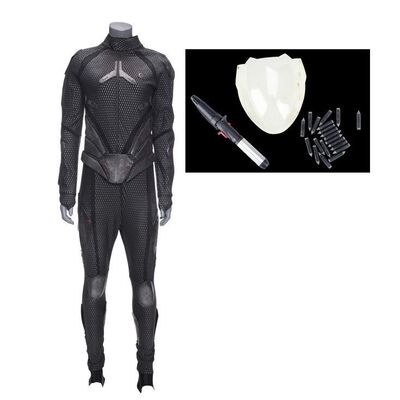 Lot # 270: The Expanse (2015-2022): Roberta "Bobbie" Draper's Double Scirocco Goliath Powersuit Undersuit with Damaged Helmet Visor, Ammo, and Breaching Tool