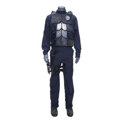 Lot # 271: The Expanse (2015-2022): UN Marine Armor Uniform with Light-up Boots and Pistol