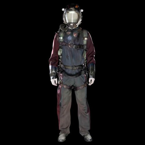Lot # 278: The Expanse (2015-2022): Tynan Ship Belter Complete Spacesuit with Light-up Helmet, Pack, Harness and Light-up Boots