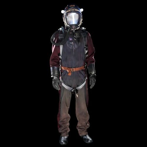 Lot # 299: The Expanse (2015-2022): Tynan Ship Belter Complete Spacesuit with Helmet, Pack, Harness and Light-up Boots