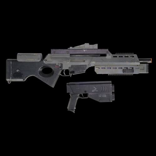 Lot # 310: The Expanse (2015-2022): UN Guard Rifle with Belter Pistol